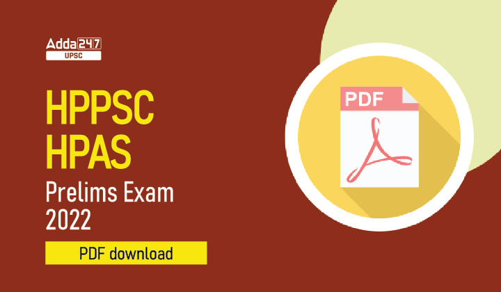 HPPSC HPAS prelims question paper 2022 pdf download