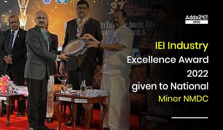 EI Industry Excellence Award 2022 given to National Miner NMDC