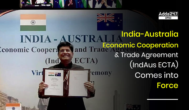 India-Australia Economic Cooperation and Trade Agreement (IndAus ECTA) Comes into Force