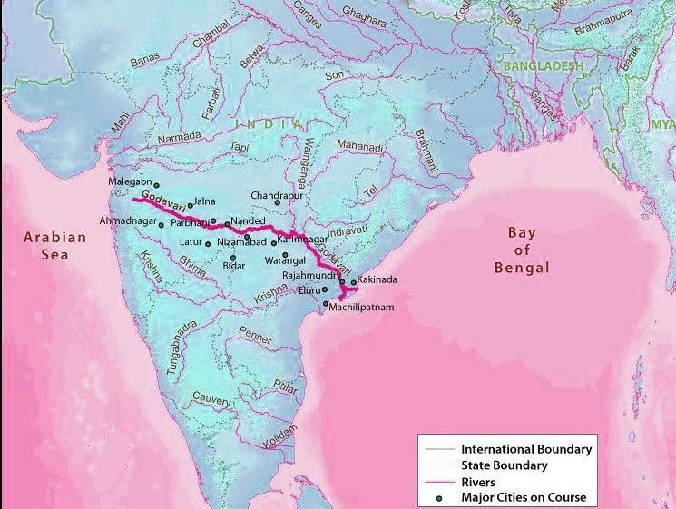 Godavari River Map