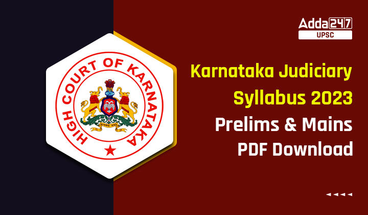 Karnataka Judiciary Syllabus 2023
