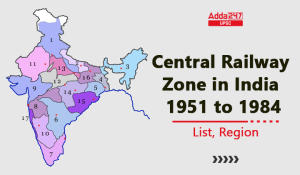 Central Railway Zone in India 1951 to 1984, List, Region and Divisions