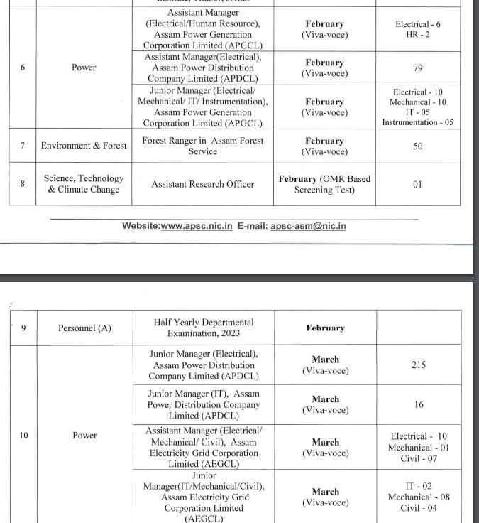 Assam PSC Exam Calendar 2024 Out, Exam date, Download Schedule PDF_4.1
