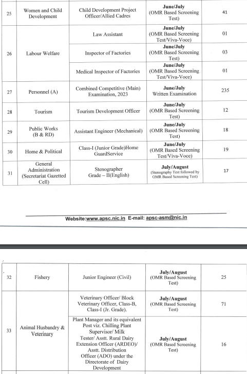 Assam PSC Exam Calendar 2024 Out, Exam date, Download Schedule PDF_7.1