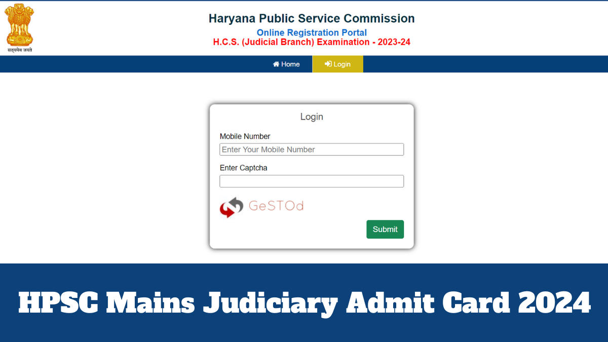 HPSC Mains Judiciary Admit Card 2024