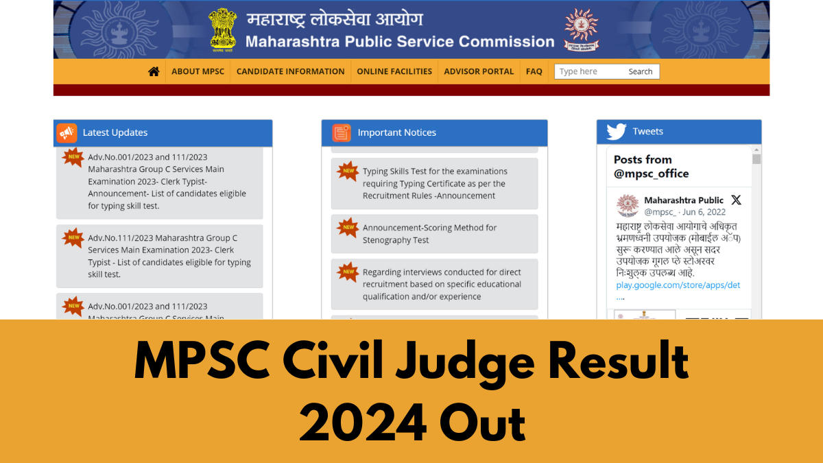 MPSC Civil Judge Result 2024