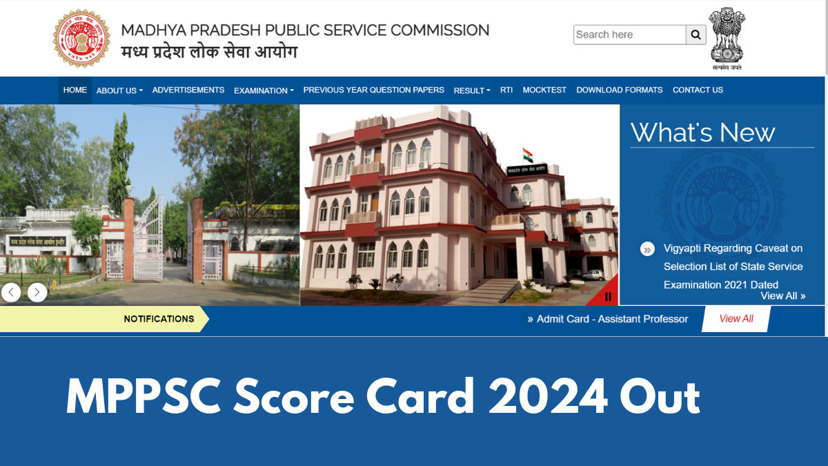 MPPSC Score Card 2024 Out