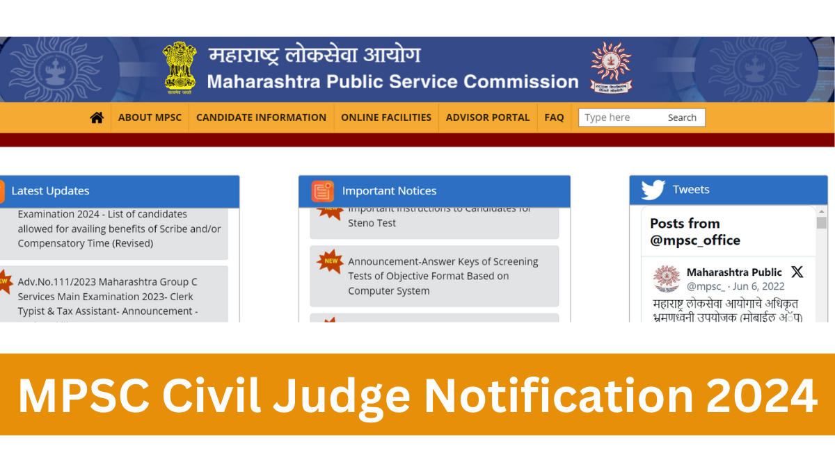 MPSC Civil Judge Notification