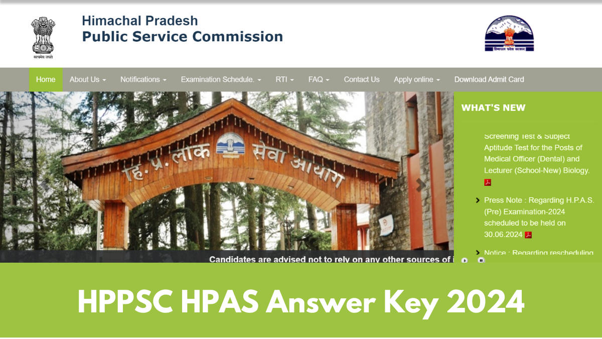 HPPSC HPAS Answer Key 2024