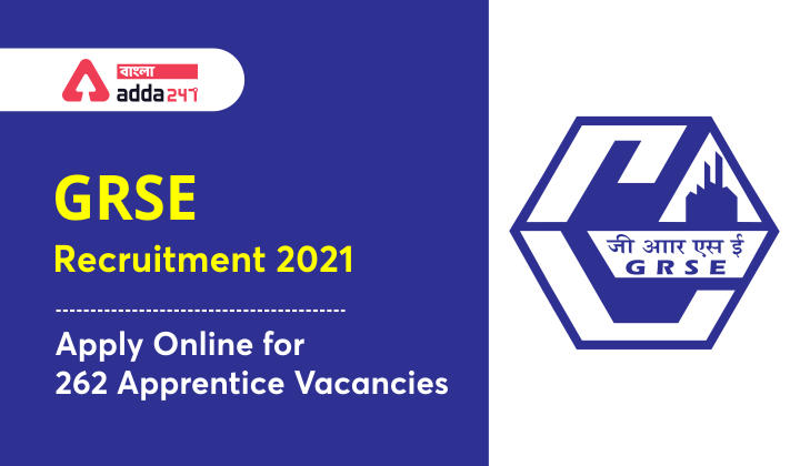 GRSE Recruitment 2021, Apply Online for 262 Apprentice Vacancies
