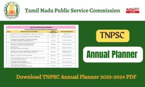 TNPSC Annual Planner 2023-2024