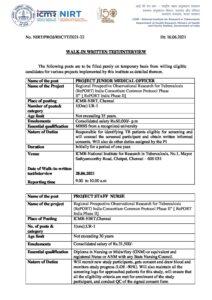 Advertisement of various posts under RePORT India Phase II – Tamil govt jobs_2.1