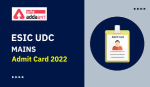 ESIC UDC Admit card