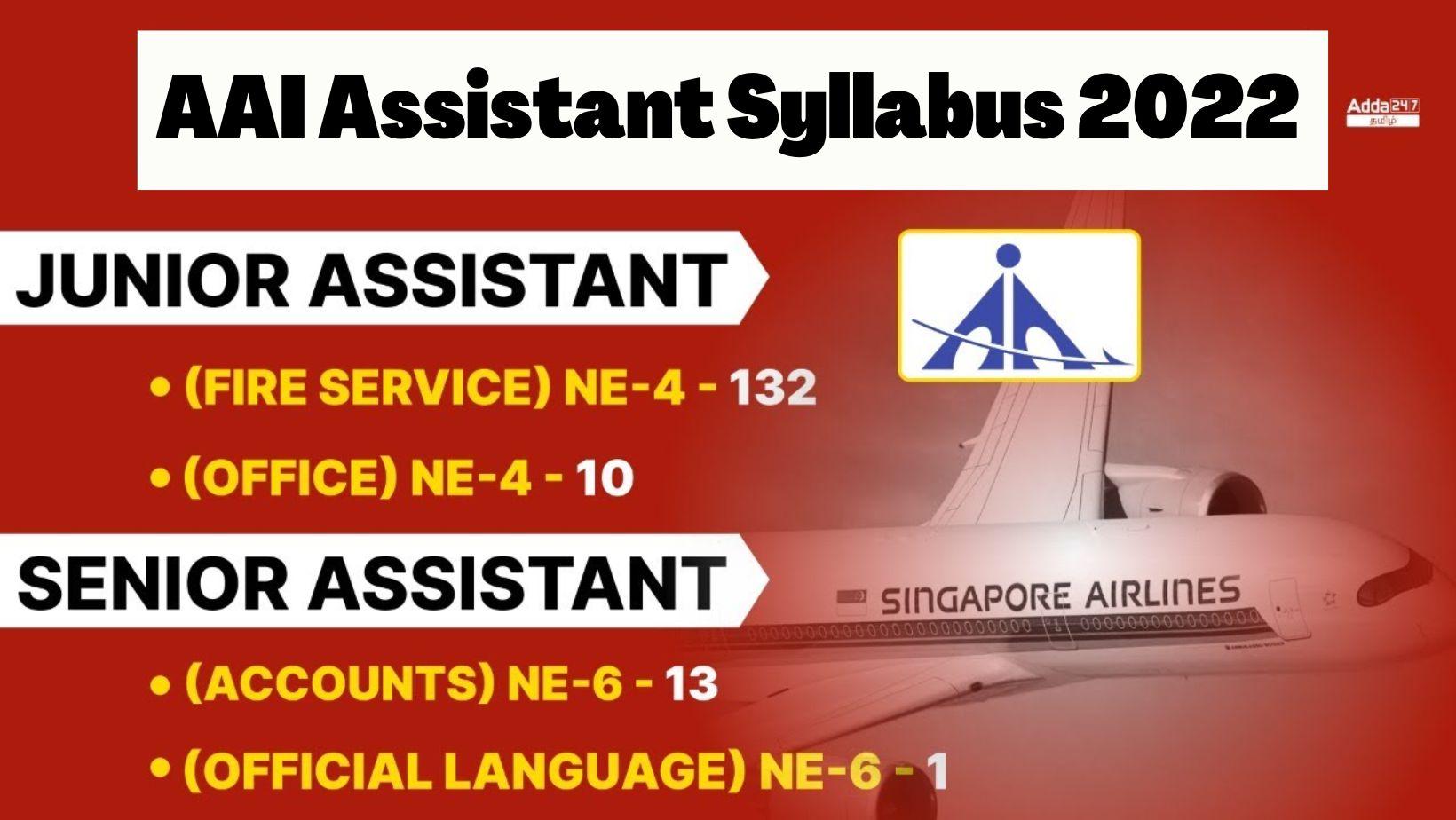 AAI Assistant Syllabus 2022