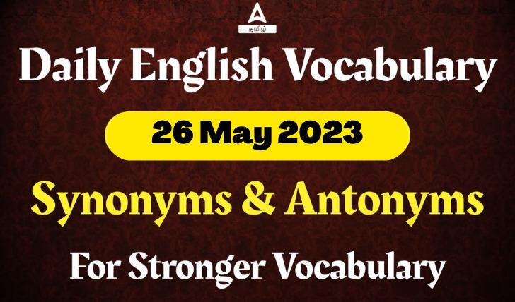 English Vocabulary 26th may