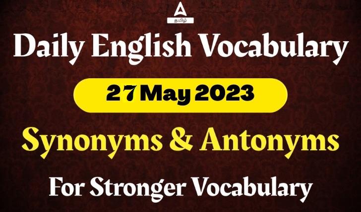 English vocabulary 27th may