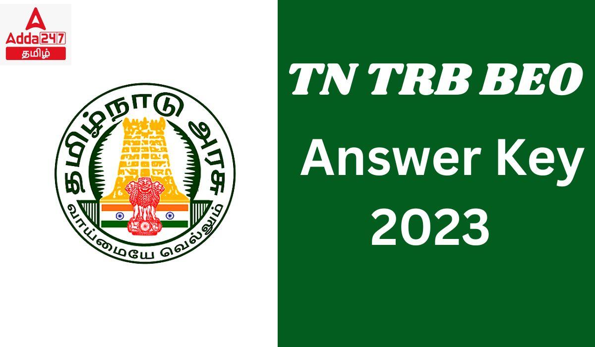 TN TRB BEO Answer Key 2023