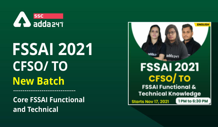 FSSAI 2021-CFSO and TO Batch