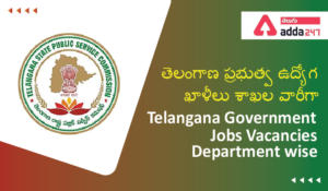 Telangana Government Jobs Vacancies 2022 Department wise , తెలంగాణ ప్రభుత్వ ఉద్యోగ ఖాళీలు శాఖల వారీగా