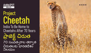 Project Cheetah: India To Be Home to Cheetahs After 70 Years | ప్రాజెక్ట్ చిరుత: 70 సంవత్సరాల తర్వాత చిరుతలకు భారతదేశం నిలయం