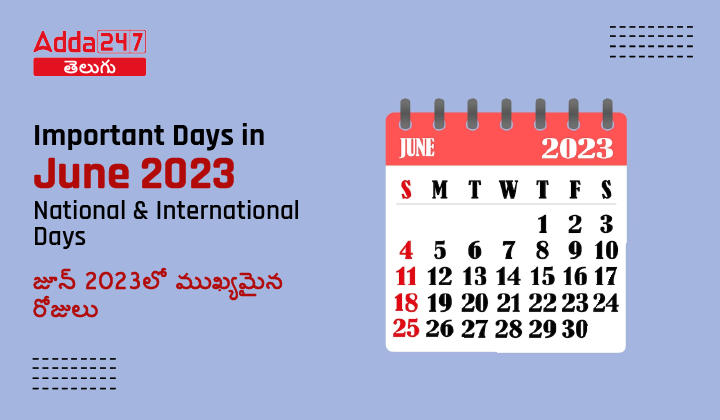 Important Days in June 2023, National & International Days-01