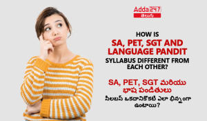 How is SA, PET, SGT and Langauge Pandit Syllabus different from each other?