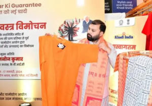 KVIC launches ‘Khadi Sanatan Vastra’ from its flagship store in CP, New Delhi 