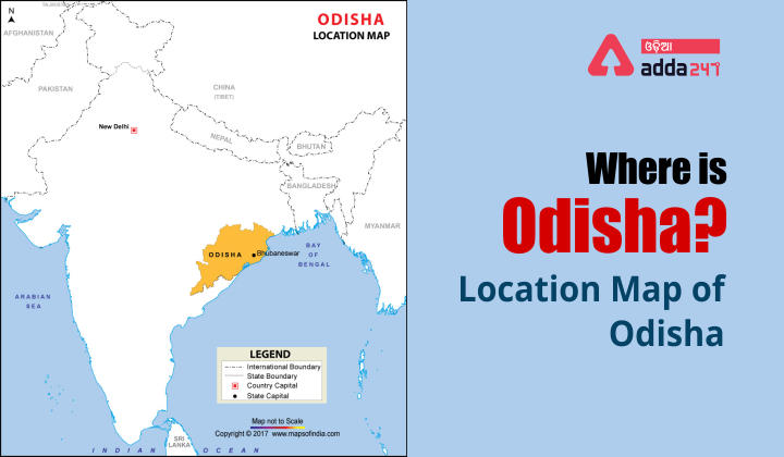 Where is Odisha - Location map of Odisha  