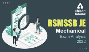 RSMSSB JE Mechanical Exam Analysis 2022, Detailed Exam Analysis of RSMSSB JE Mechanical Here