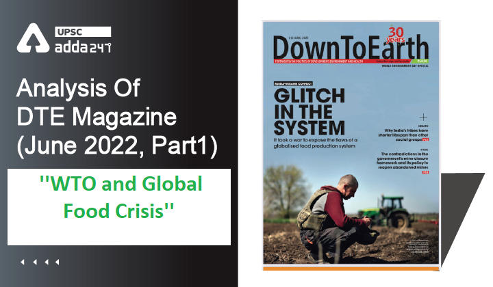 Analysis Of DTE: ''WTO and Global Food Crisis''