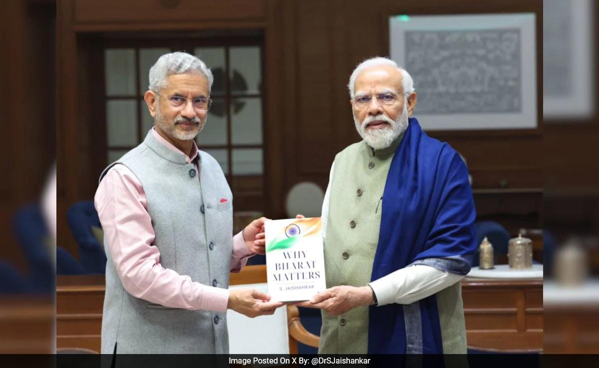 S Jaishankar Gives First Copy Of His Book 'Why Bharat Matters' To PM Modi