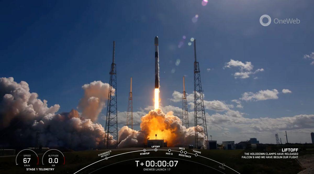 SpaceX launches 40 OneWeb internet satellites, lands rocket | Space