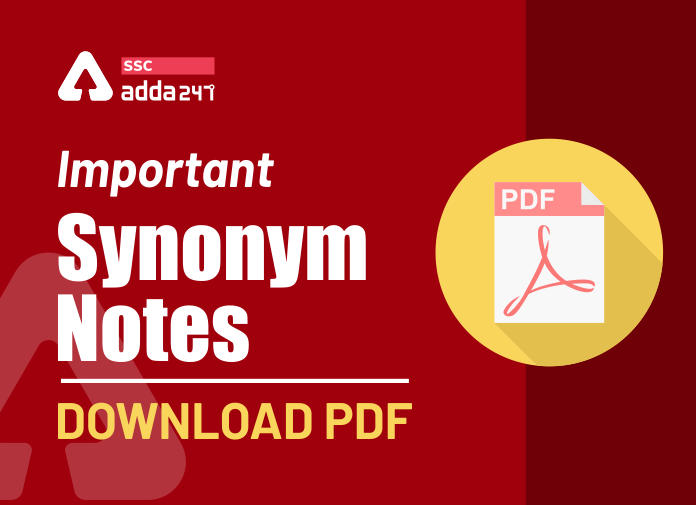 Important Synonym Notes - Download PDF - Blog