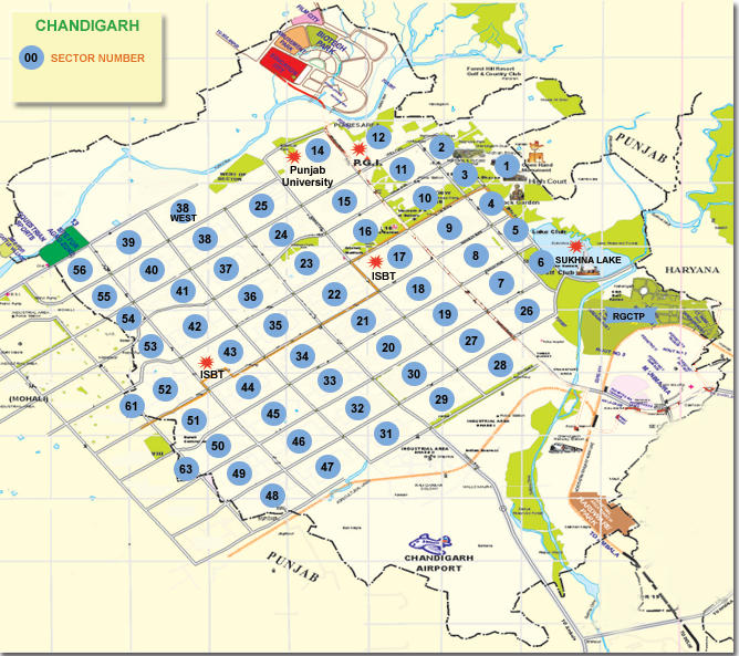 MAP | Chandigarh, The official website of the Chandigarh Administration
