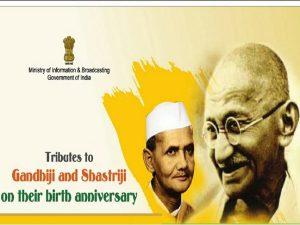 Nation pays homage to Mahatma Gandhi on his 150th and Lal Bahadur Shashtri on his 115th birth anniversary_50.1