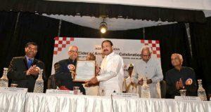 Vice President M Venkaiah Naidu presents Most Eminent Senior Citizen Award to K Parasaran_50.1