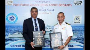 GRSE delivers fast patrol vessel, 'Annie Besant' to Indian Coast Guard_50.1