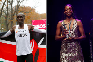 Marathon man Kipchoge, hurdle heroine Muhammad win Athlete of the Year_50.1