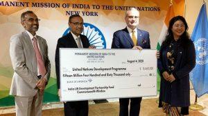 India-UN Development Partnership Fund: India contributes USD 15.46 mn_50.1