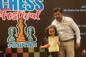 Anishka Biyani won Gold medal in Malaysian chess meet_4.1