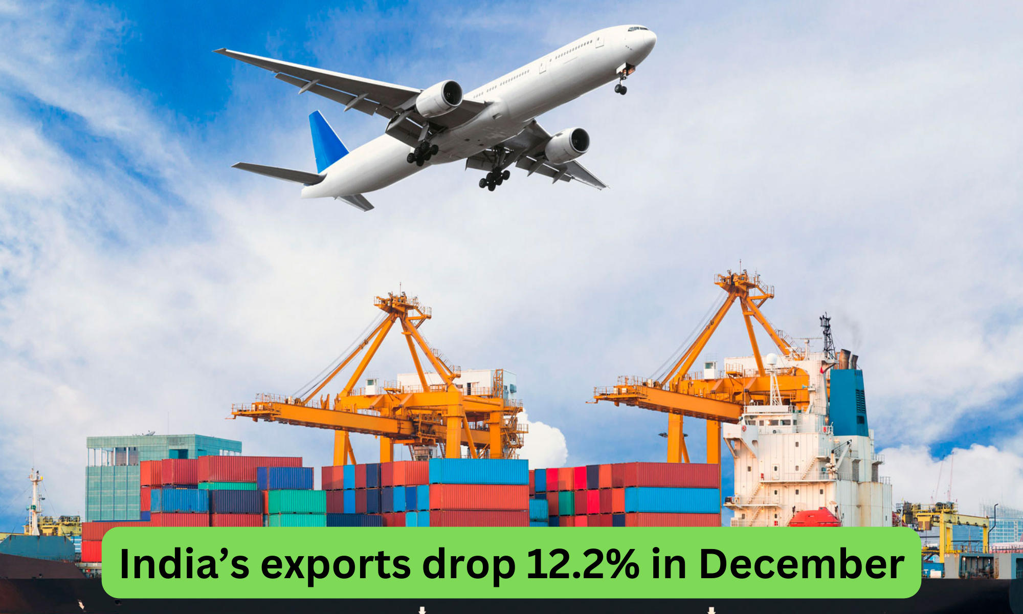 India’s exports drop 12.2% in December