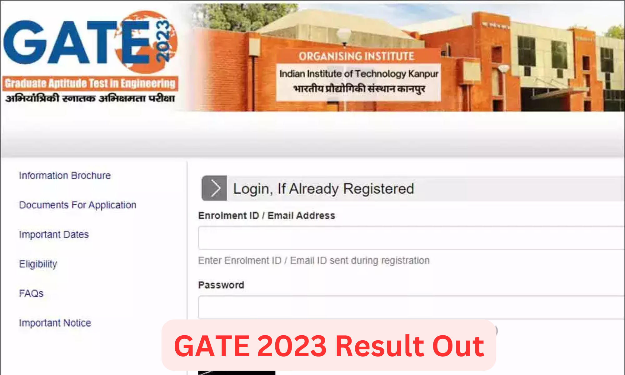 GATE 2023 Result Out