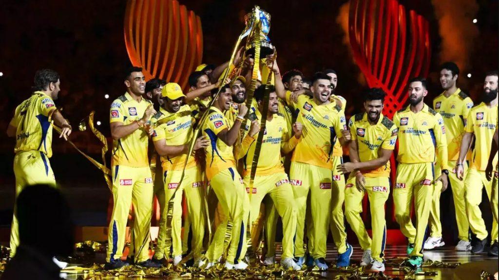 Chennai Super Kings lift IPL 2023 trophy