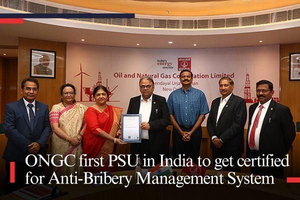 ONGC Becomes India's First PSU to Achieve Anti-Bribery Management System Certification