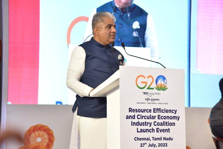 Union Minister Bhupender Yadav launches Resource Efficiency Circular Economy Industry Coalition in Chennai