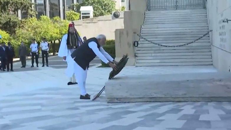 PM Modi Pays Tribute to Tomb of the Unknown Soldier during Greece Visit