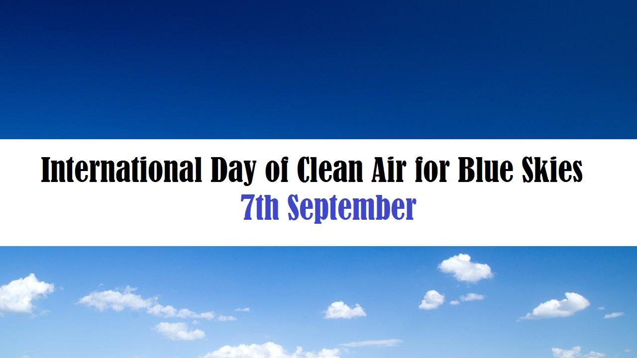 International Day of Clean Air for Blue Skies 2023