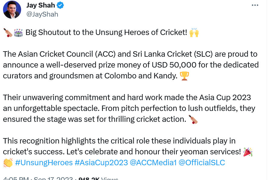 Asia Cup 2023 "Man of the Match" and "Man of the Tournament"_4.1