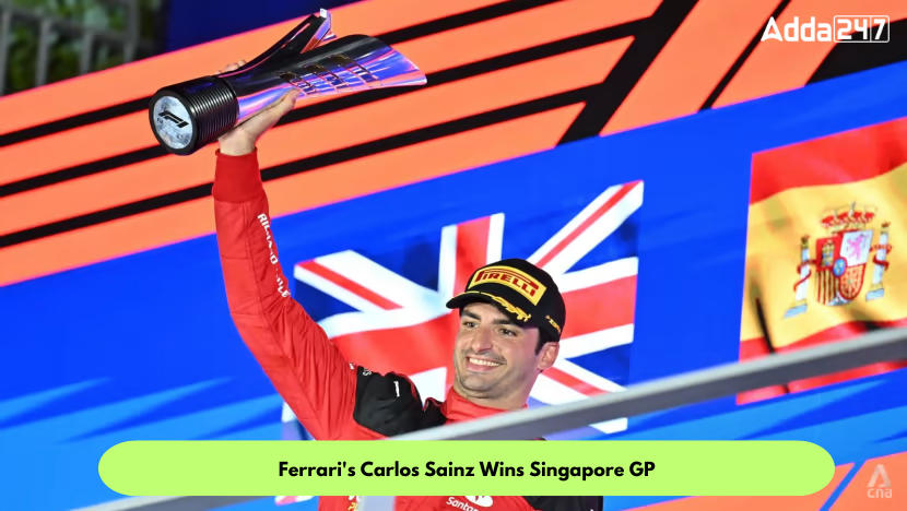 Ferrari's Carlos Sainz Wins Singapore GP