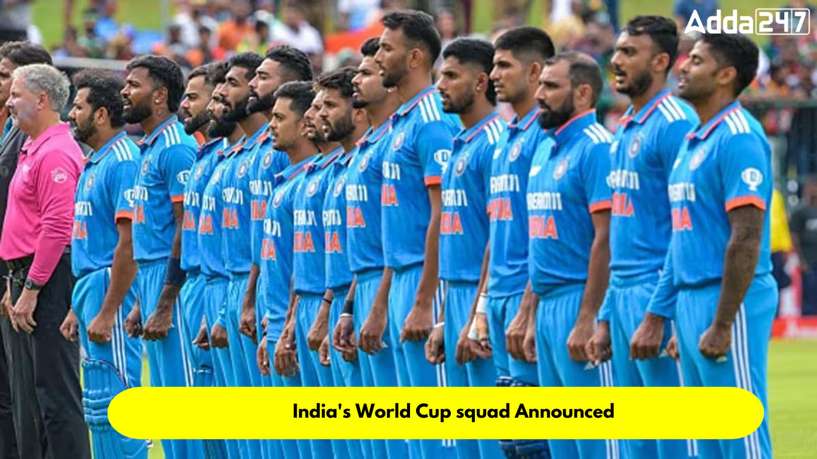 India's World Cup squad Announced